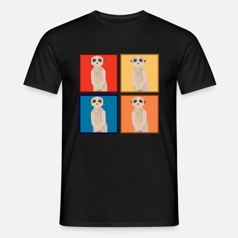 Erdmännchen Tiere Tier - Männer T-Shirt - Schwarz