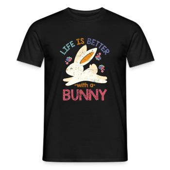 Hase Kinder Kaninchen - Männer T-Shirt - Schwarz - Vorne - AI Model Male 178 light (178cm)