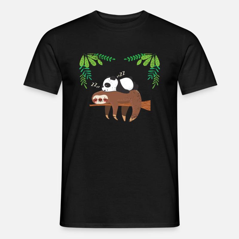 Sloth panda - Men’s T-shirt - black