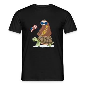 la paresse - T-shirt homme - noir - Devant - AI Model Male 178 light (178cm)