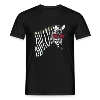 Zebra - Männer T-Shirt - Schwarz - Vorne - AI Model Male 178 light (178cm)