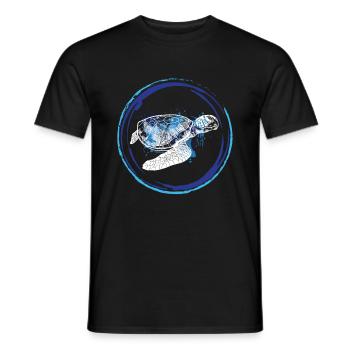 Tortue océan enfants - T-shirt homme - noir - Devant - AI Model Male 178 light (178cm)
