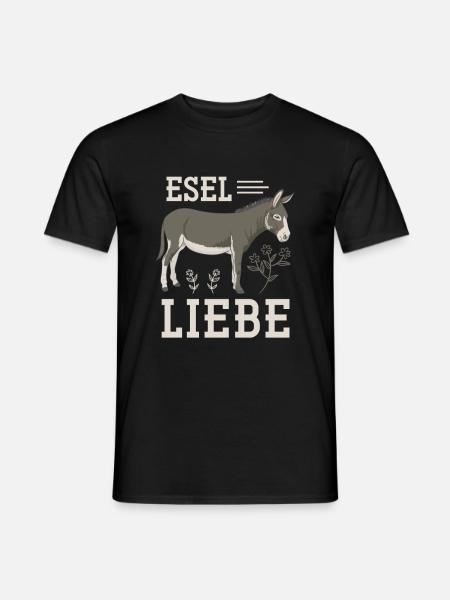 Esel Pferd Landei - Männer T-Shirt - Schwarz