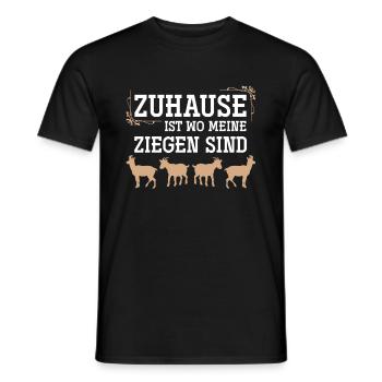 Ziege - Männer T-Shirt - Schwarz - Vorne - AI Model Male 178 light (178cm)