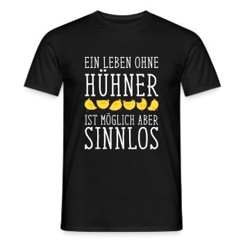 Huhn Bauern - Männer T-Shirt - Schwarz - Vorne - AI Model Male 178 light (178cm)