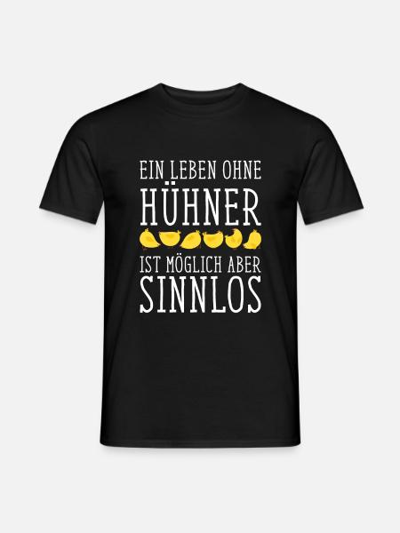 Huhn Bauern - Männer T-Shirt - Schwarz