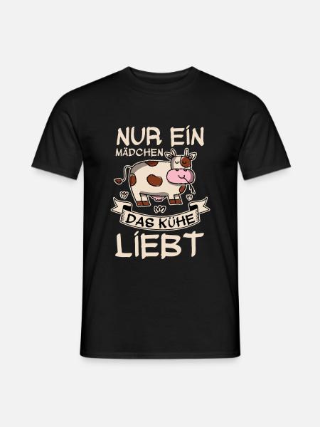 Kuh Mädchen Tiere - Männer T-Shirt - Schwarz