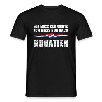 Kroatien - Männer T-Shirt - Schwarz - Vorne - AI Model Male 178 light (178cm)