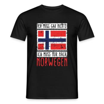 Norwegen Norweger Wikinger - Männer T-Shirt - Schwarz - Vorne - AI Model Male 178 light (178cm)