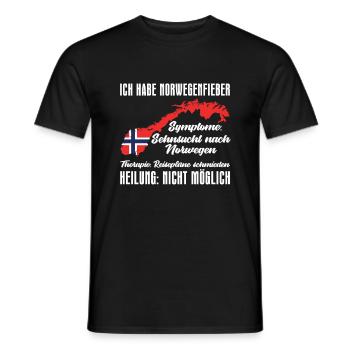 Norwegen Skandinavien Norweger - Männer T-Shirt - Schwarz - Vorne - AI Model Male 178 light (178cm)