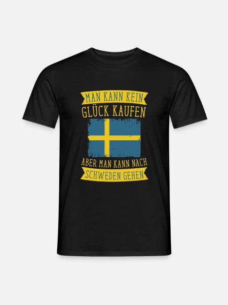 Schweden Skandinavien Schwede - Männer T-Shirt - Schwarz