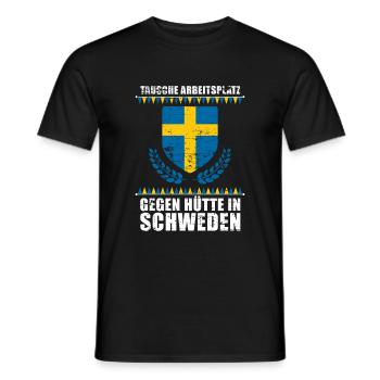 Schwede Geschenk Patrioten - Männer T-Shirt - Schwarz - Vorne - AI Model Male 178 light (178cm)