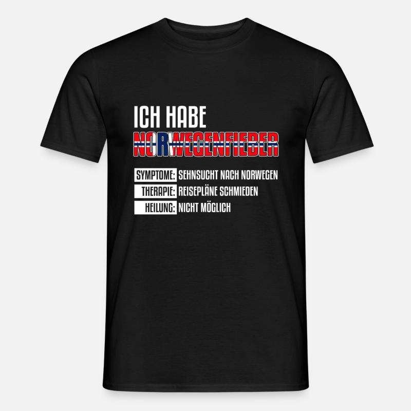 Norwegen Geschenk - Männer T-Shirt - Schwarz
