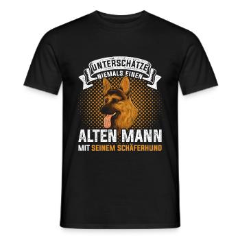 Deutscher Schäferhund Tierliebhaber - Männer T-Shirt - Schwarz - Vorne - AI Model Male 178 light (178cm)