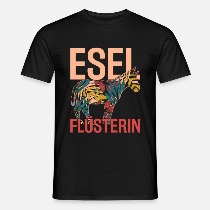 Esel Pferd - Männer T-Shirt - Schwarz