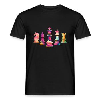 Roi d'échecs - T-shirt homme - noir - Devant - AI Model Male 178 light (178cm)