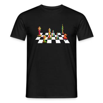 Sport d'échecs - T-shirt homme - noir - Devant - AI Model Male 178 light (178cm)