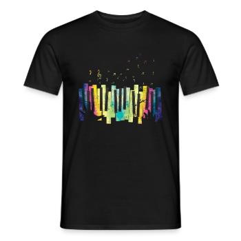 Piano Musicians - Men's T-Shirt - black - Front - AI Model Male 178 light (178cm)