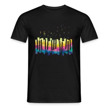 Piano musicians - Men's T-Shirt - black - Front - AI Model Male 178 light (178cm)