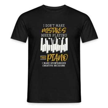 Piano Music - Men's T-Shirt - black - Front - AI Model Male 178 light (178cm)
