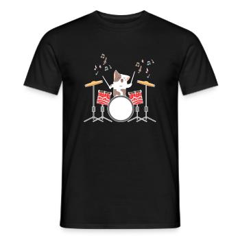 Tambours - T-shirt homme - noir - Devant - AI Model Male 178 light (178cm)