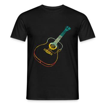 Gitarre Geschenk - Männer T-Shirt - Schwarz - Vorne - AI Model Male 178 light (178cm)