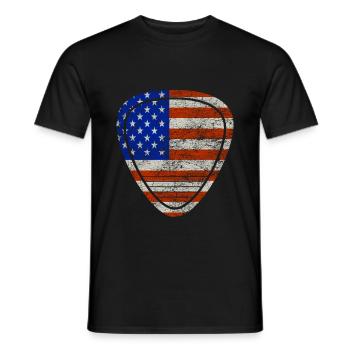 Guitare - T-shirt homme - noir - Devant - AI Model Male 178 light (178cm)