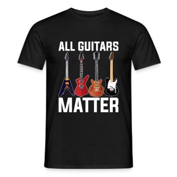 Guitare - T-shirt homme - noir - Devant - AI Model Male 178 light (178cm)