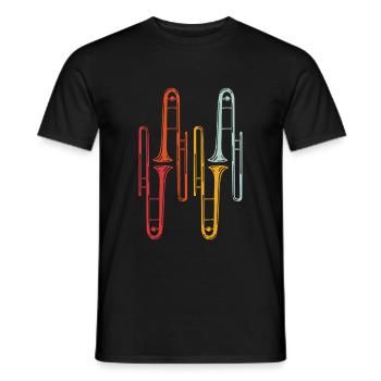 Trombone Instrument - Men's T-Shirt - black - Front - AI Model Male 178 light (178cm)