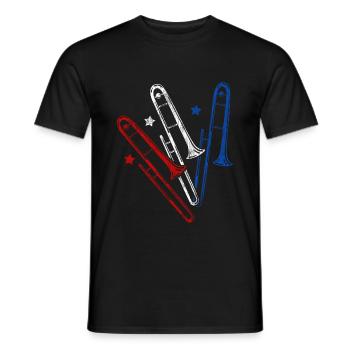 Trombone - T-shirt homme - noir - Devant - AI Model Male 178 light (178cm)