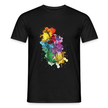 Musique de musicien de violoncelle - T-shirt homme - noir - Devant - AI Model Male 178 light (178cm)