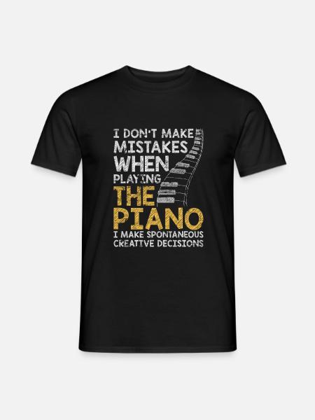 piano - T-shirt homme - noir