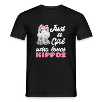 Hippo - Männer T-Shirt - Schwarz - Vorne - AI Model Male 178 light (178cm)