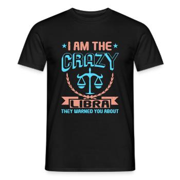 Libra zodiac sign - Men's T-Shirt - black - Front - AI Model Male 178 light (178cm)