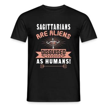 Sagittarius zodiac signs as an alien - Men's T-Shirt - black - Front - AI Model Male 178 light (178cm)