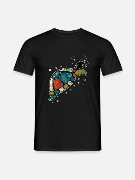 tortue - T-shirt homme - noir