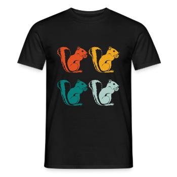 Squirrel animals - Men's T-Shirt - black - Front - AI Model Male 178 light (178cm)