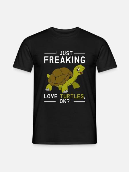 Schildkröte Kinder Tierliebhaber - Männer T-Shirt - Schwarz