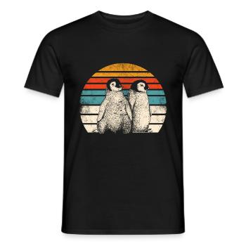 Pinguin - Männer T-Shirt - Schwarz - Vorne - AI Model Male 178 light (178cm)