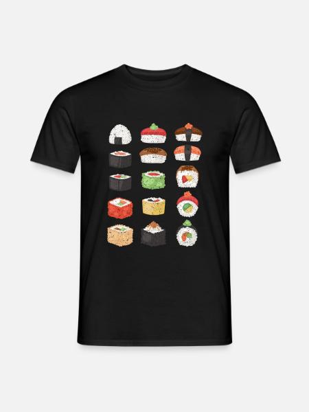 Sushi Japanese ramen - Men's T-Shirt - black