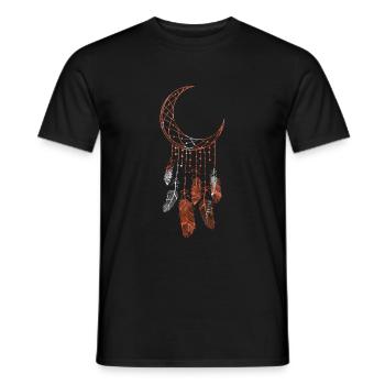 Dream catcher sleeping esotericism - Men's T-Shirt - black - Front - AI Model Male 178 light (178cm)