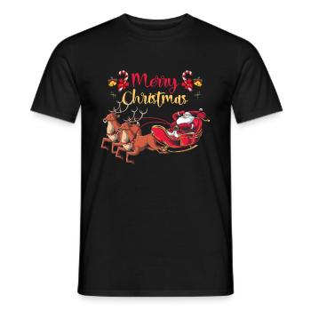 père Noël - T-shirt homme - noir - Devant - AI Model Male 178 light (178cm)