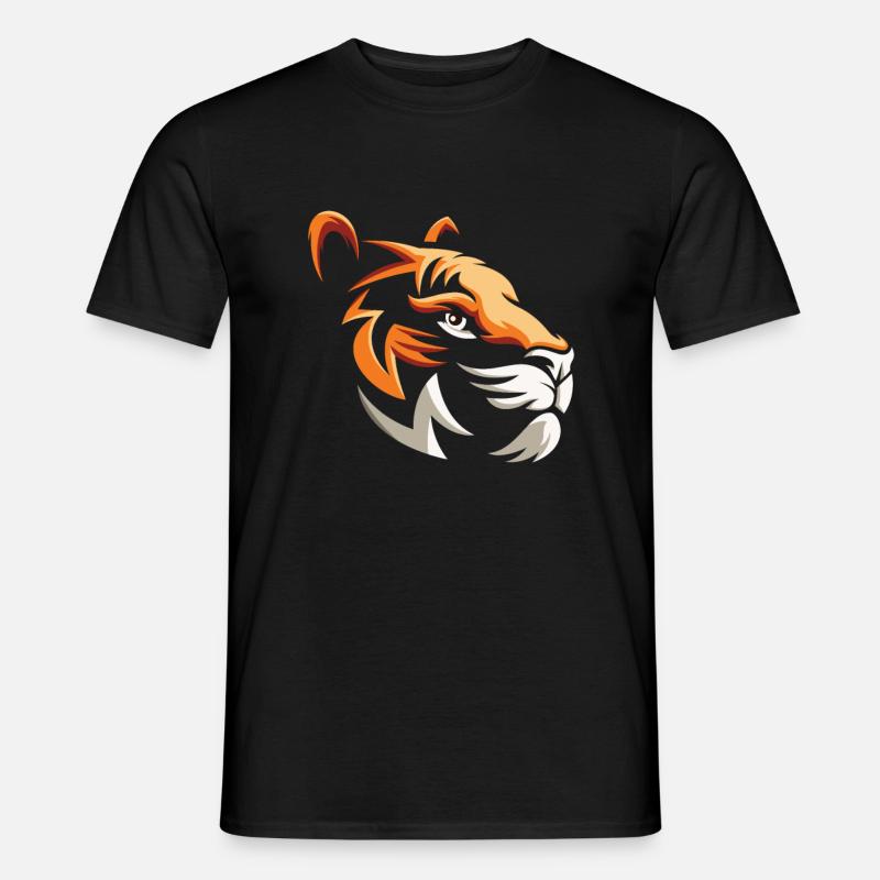 Tiger Tiere Kinder - Männer T-Shirt - Schwarz