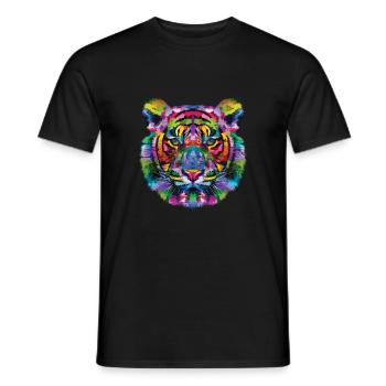 tiger - Men's T-Shirt - black - Front - AI Model Male 178 light (178cm)