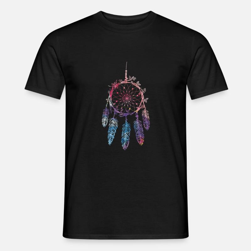 Traumfänger Indianer - Männer T-Shirt - Schwarz