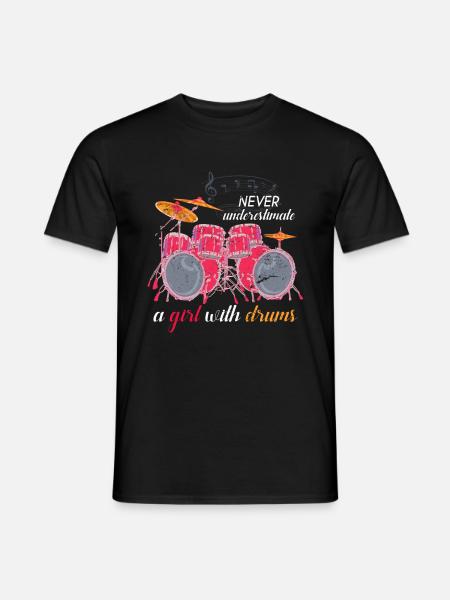 Drums girl - Men's T-Shirt - black