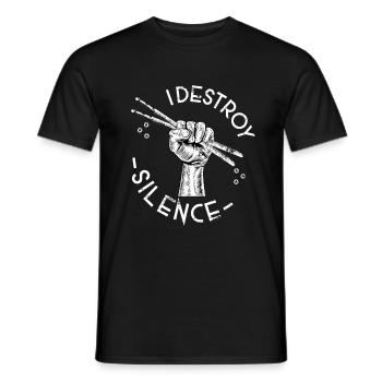 Drums musician music - Men's T-Shirt - black - Front - AI Model Male 178 light (178cm)