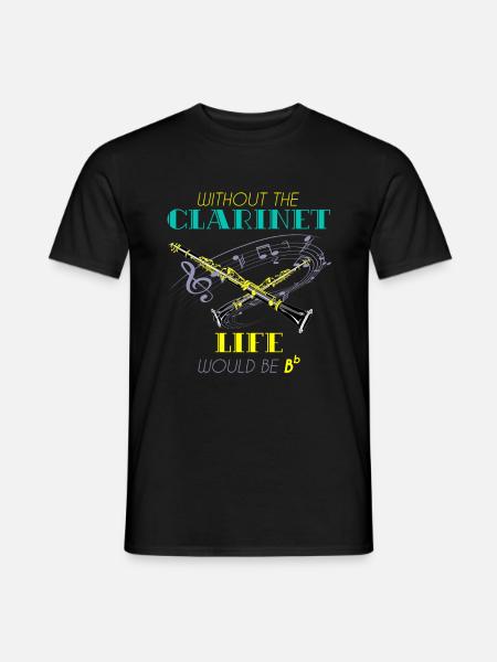 Clarinet musical instrument - Men's T-Shirt - black