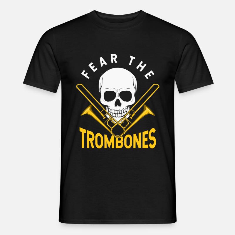 Posaune - Männer T-Shirt - Schwarz