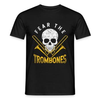 Trombone orchestra - Men's T-Shirt - black - Front - AI Model Male 178 light (178cm)